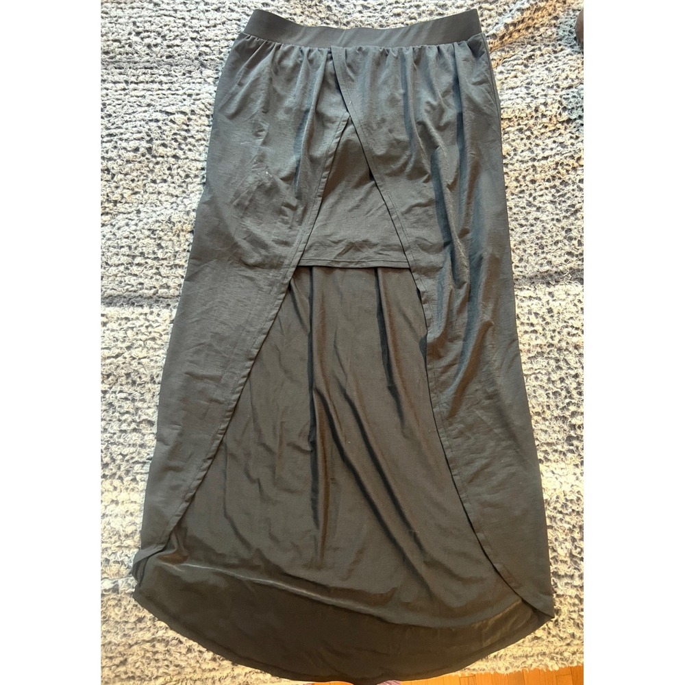 Bongo Semi Sheer‎ Maxi Skirt W/Solid Mini Size M